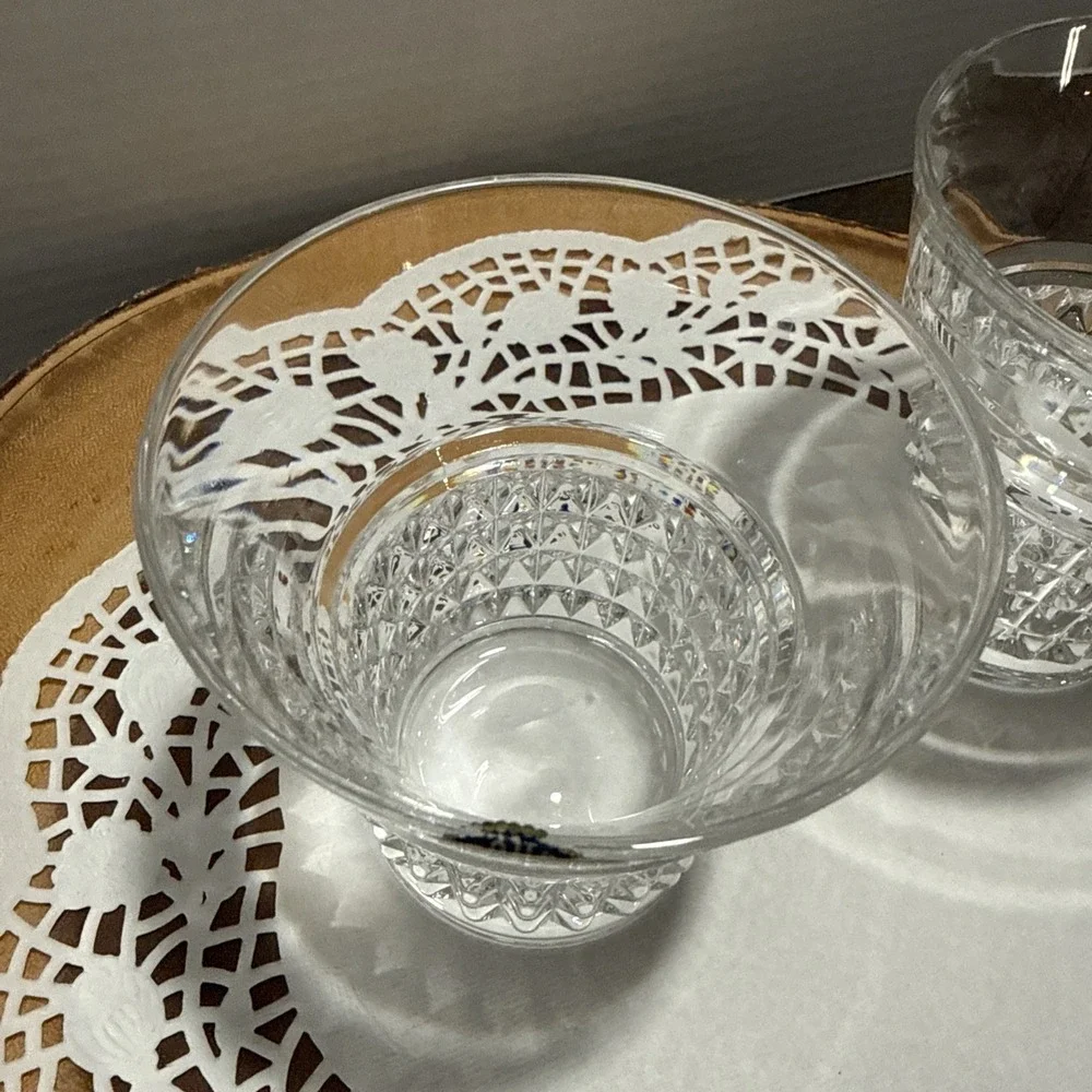 Bohemia 24% Lead Crystal Whisky Old Fashioned Tumblers Glasses Set of 2 Czech